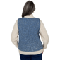 Womens Alfred Dunner Tuscany Mixed Media Denim Quilted Jacket - image 2