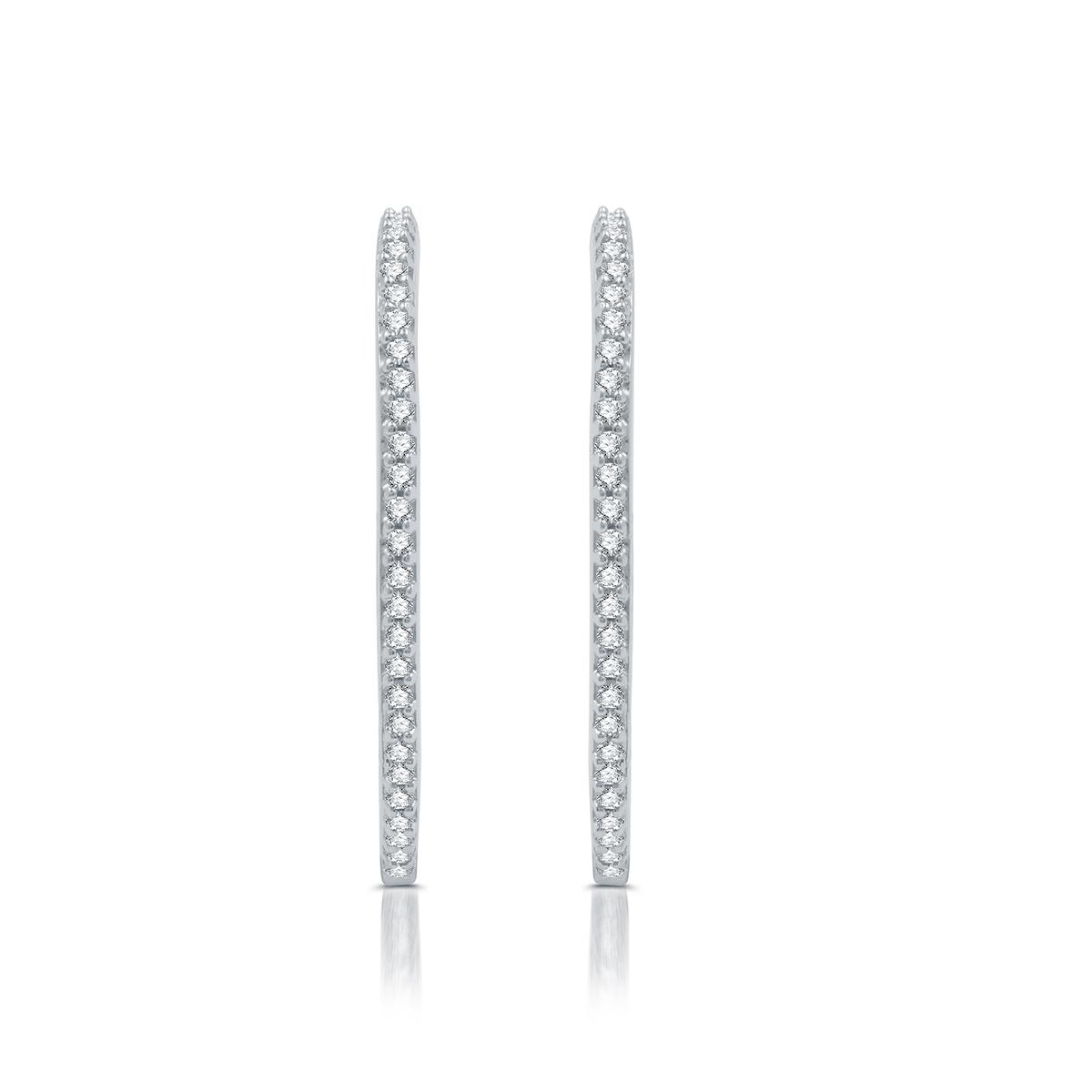 Nova Star® Lab Grown Diamond Inside-Out Hoop Earrings