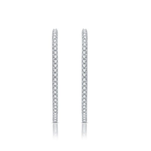 Nova Star&#40;R&#41; Lab Grown Diamond Inside-Out Hoop Earrings - image 