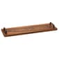 Kalmar Home Long Acacia Wood Tray with Metal Handles - image 1