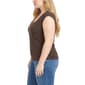 Plus Size NY Collection Cap Sleeve Square Neck Solid Blouse - image 3