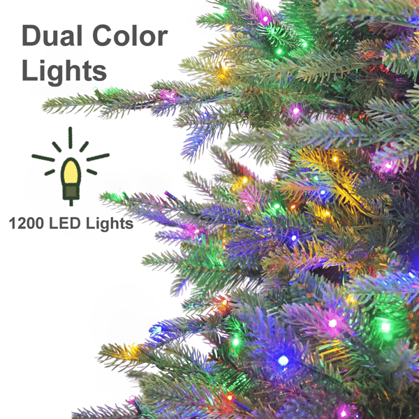 Puleo International 7.5ft. Pre-Lit LED Norwood Fir Christmas Tree