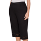 Plus Size Alfred Dunner Detail Driven Geometric Cut Out Capris - image 5
