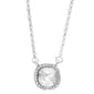 Athra Silver Plated Clear Crystal Cushion-Cut Pendant Necklace - image 1