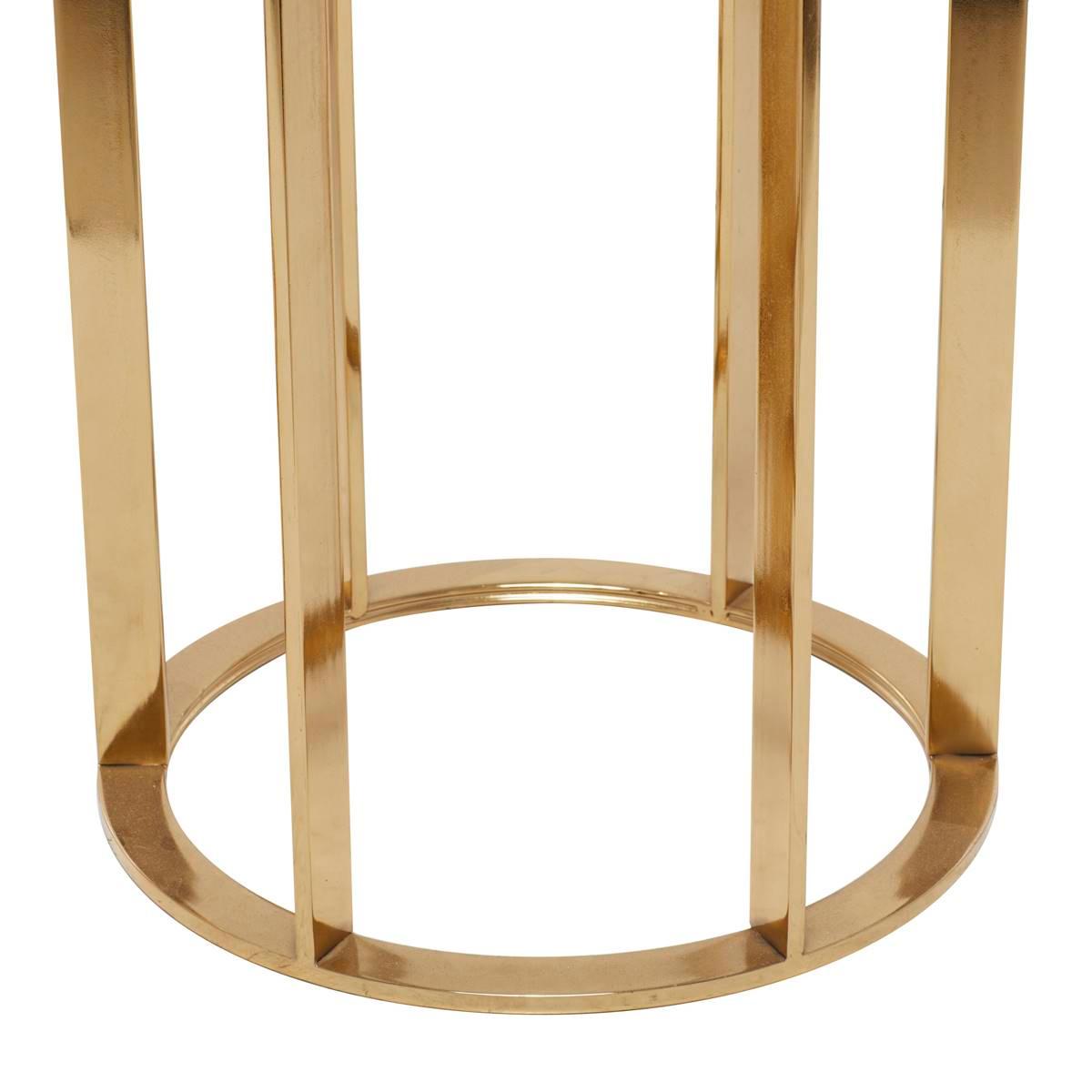 9th & Pike® Gold-Tone Metal Contemporary Accent Table - Set of 2