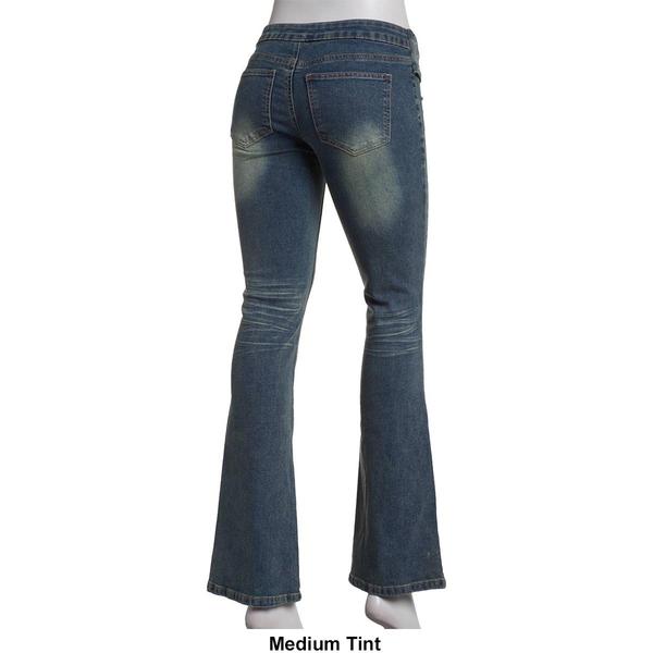 Juniors Madden Girl Belted Bootcut Denim Jeans - image 