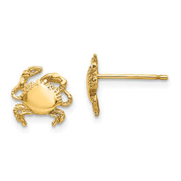 Gold Classics&#40;tm&#41; 14kt. Gold Crab Stud Earrings