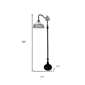 HomeRoots 62in. Brown Arched Floor Lamp With Stained Glass Shade - image 4