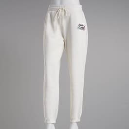 Juniors No Comment Chenille Fleece Jogger Pants-Gardenia