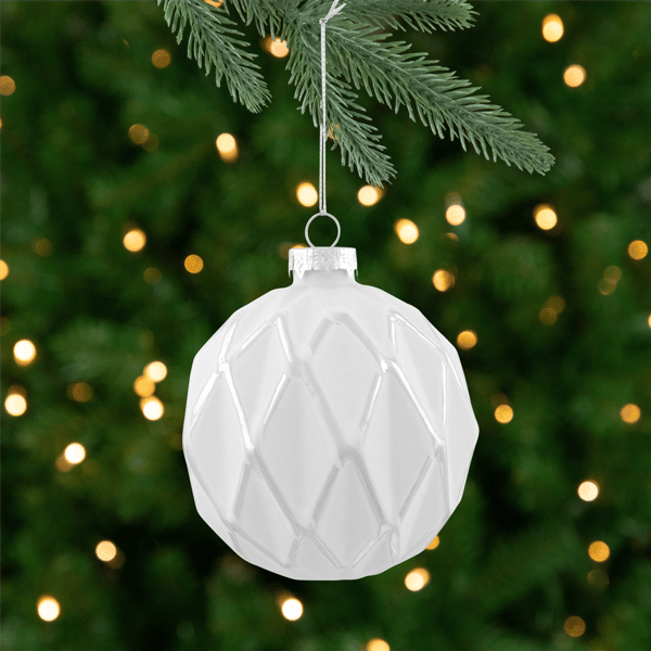 Northlight 4ct. Diamond Christmas Glass Ball Ornaments