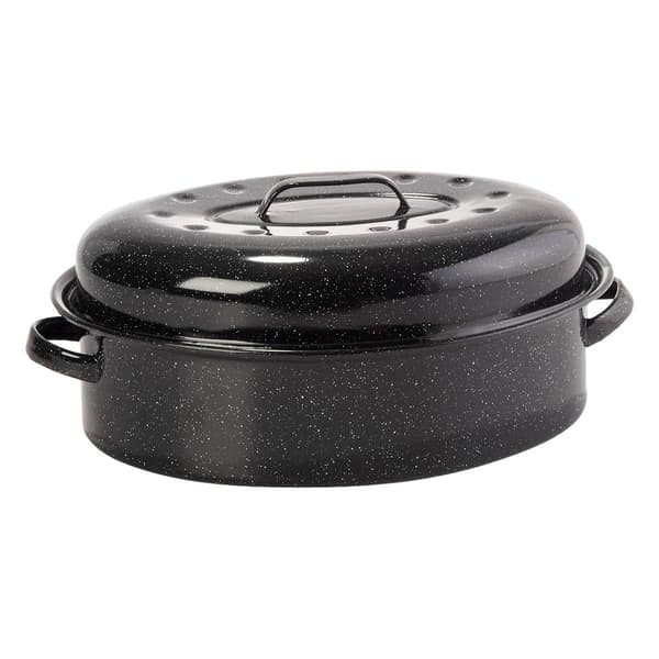 18in. Covered Oval Roaster - image 