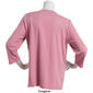 Womens Hasting &amp; Smith 3/4 Sleeve Solid Split Neck Top - image 2