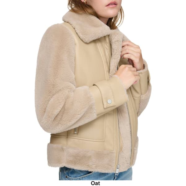 Womens Marc New York Faux Shearling Jacket