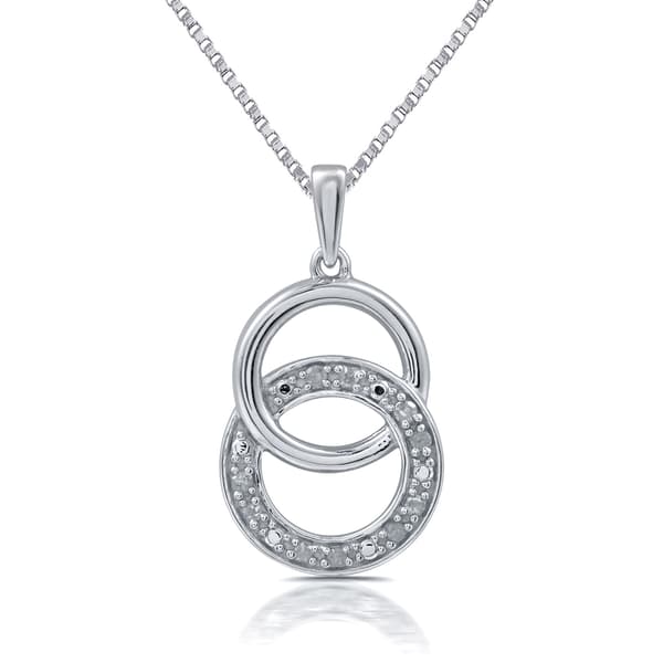 Marsala 1/10ctw. White Diamond Accent Double Circle Pendant - image 