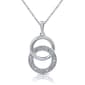 Marsala 1/10ctw. White Diamond Accent Double Circle Pendant - image 1