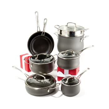 Cuisinart 13-Piece Hard Anodized Contour-Stainless-Steel Cookware Set