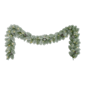 Puleo International 9ft. Pre-Lit Warm White Flocked Garland - image 1