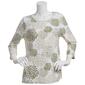 Plus Size Emily Daniels 3/4 Sleeve Geometric Jacquard Tee - image 1