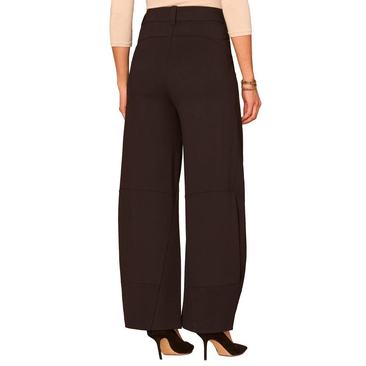 Womens Democracy Skyrise Barrel Leg Ponte Pants