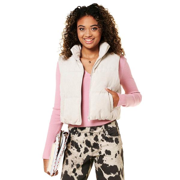 Juniors Love Tree Reversable Corduroy Vest - image 