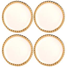 Home Essentials 6in. Bead Tidbit Platter - Set of 4