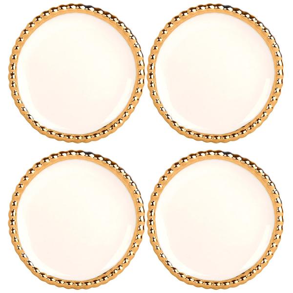 Home Essentials 6in. Bead Tidbit Platter - Set of 4 - image 