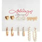 Ashley 6pr. Glass Stones/Pearls/Bows/Hearts & Hoops Earrings - image 1