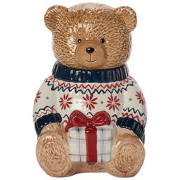 Home Essentials 114oz 11in Teddy Bear Cookie Jar w/ Sweater