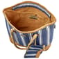 Caribbean Joe Blue Stripe Straw Tote - image 5
