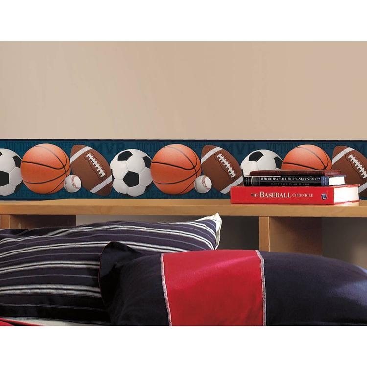 RoomMates® Sports Balls Blue Peel & Stick Border