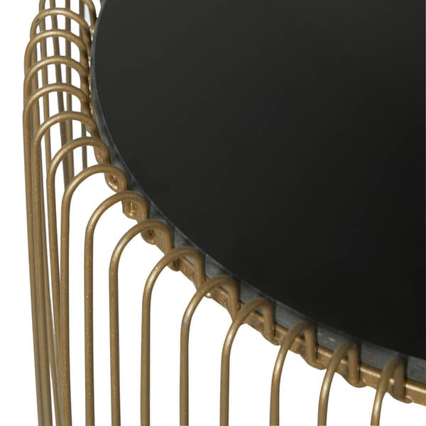 9th & Pike® Gold Metal Contemporary Accent Table - Set of 2