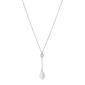 Freshwater Pearl Y-Necklace with Bezel Set Cubic Zirconia - image 1
