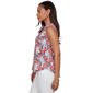 Womens Emaline Sapphire Serenade II Sleeveless Hibiscus Blouse - image 4