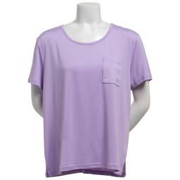 Womens MUK LUKS® Short Sleeve Solid Scoop Neck Pajama Tee
