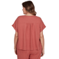 Plus Size Ruby Rd. Sedona Escape Short Sleeve Pleated Blouse - image 2