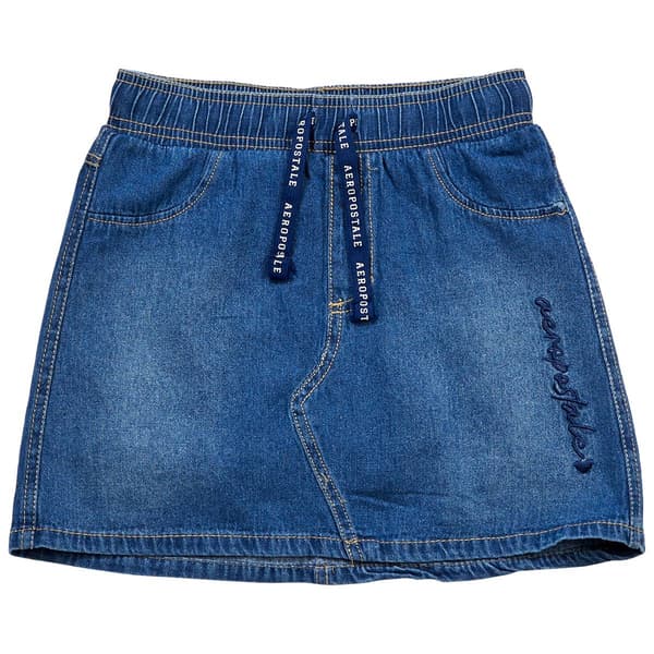 Girls (7-16) Aeropostale Embroidered Denim Skort - image 