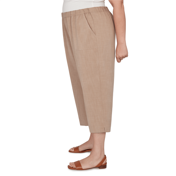 Plus Size Alfred Dunner Grand Bazaar Textured Pull On Capris