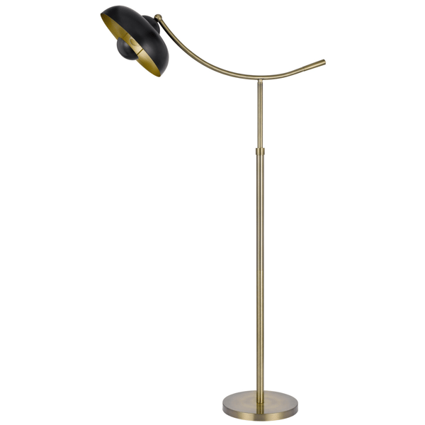 HomeRoots 66in. Bronze Adjustable Arc Floor Lamp with Dome Shade