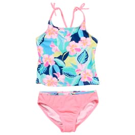 Girls &#40;7-16&#41; Shelloha 2pc. Tropic Tankini & Bottom Swim Set