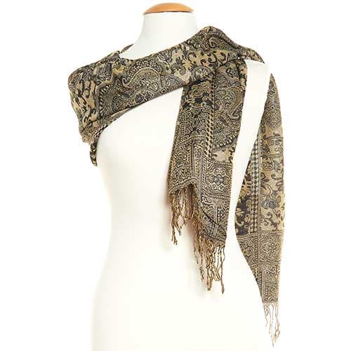 Womens Jacquard Pashmina Style Scarf - image 