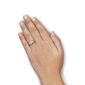 Haus of Brilliance Diamond Cluster & Halo Wedding Band Set - image 5