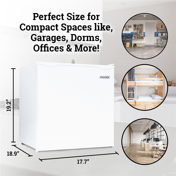 Igloo 1.6 cu. ft. Single Door Refrigerator with Freezer
