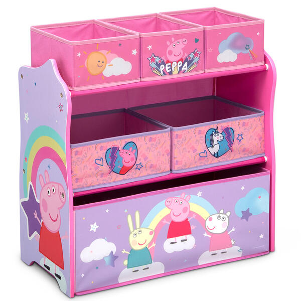 Delta Children Peppa Pig Six Bin Toy Storage Organizer - image 
