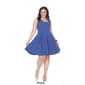 Plus Size White Mark Crystal Sleeveless Solid Fit & Flare Dress - image 1