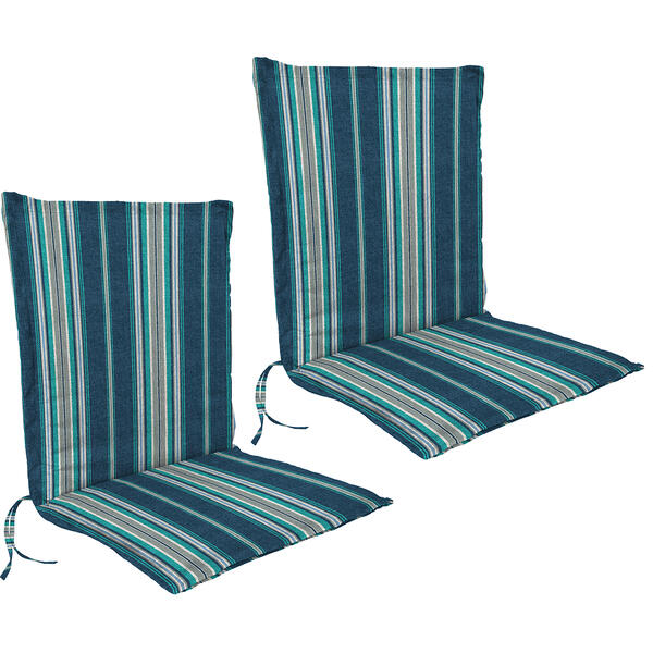 Jordan Manufacturing Set of 2 Terrace Stripe Caribbean Cushions - image 