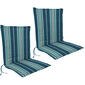 Jordan Manufacturing Set of 2 Terrace Stripe Caribbean Cushions - image 1