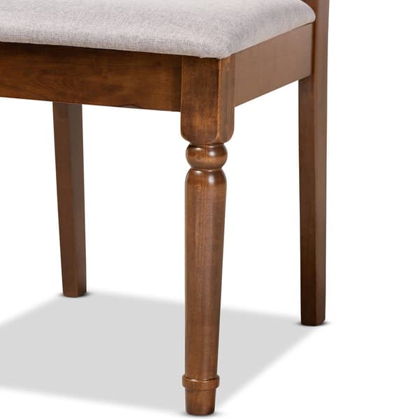 Baxton Studio Cherese Grey Fabric 5pc. Wood Dining Set