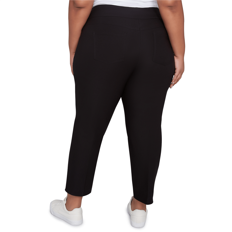 Plus Size Ruby Rd. Key Items Silky Tech Pull On Ankle Pants