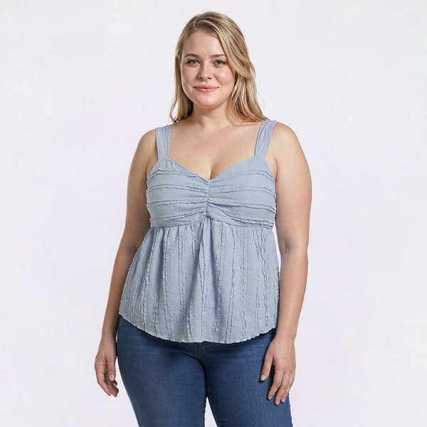 Juniors Plus Derek Heart Fit and Flare Envelope Babydoll Top