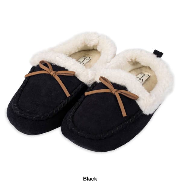 Womens Jessica Simpson Microsuede Moccasin Slippers